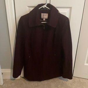 Nautica Burgundy Pea Coat